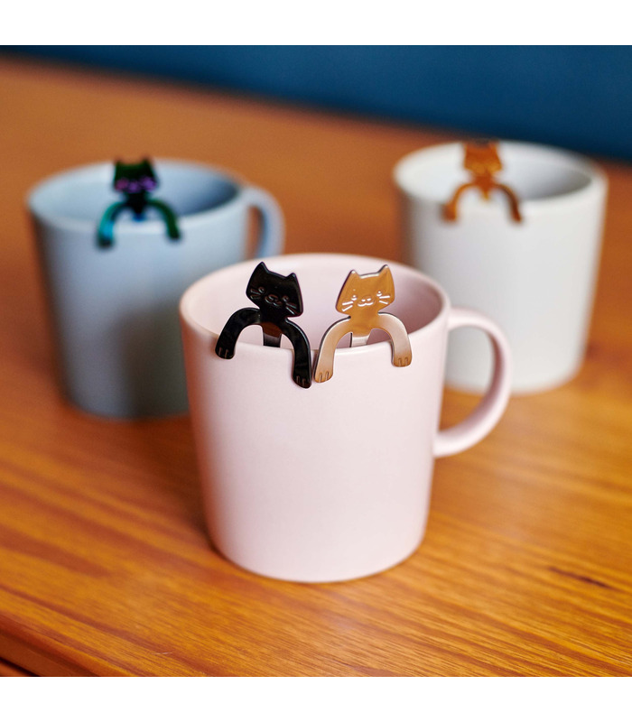 Cucharillas de café con forma de gatitos Coffee & Cats