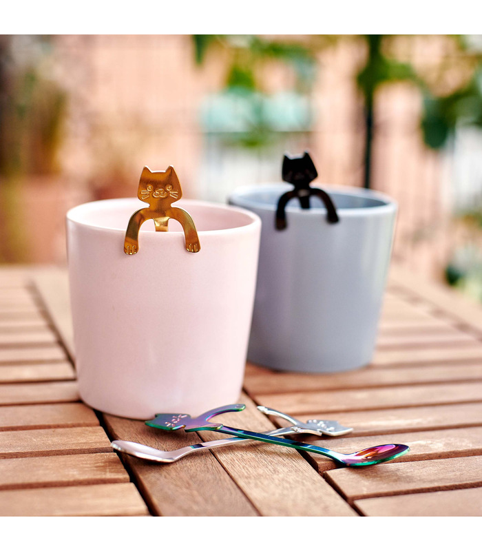 Cucharillas de café con forma de gatitos Coffee & Cats