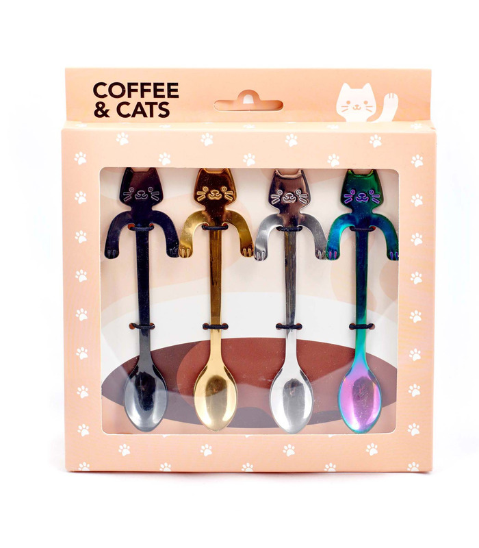 Cucharillas de café con forma de gatitos Coffee & Cats