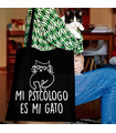 Tote bag Mi psicólogo es mi gato