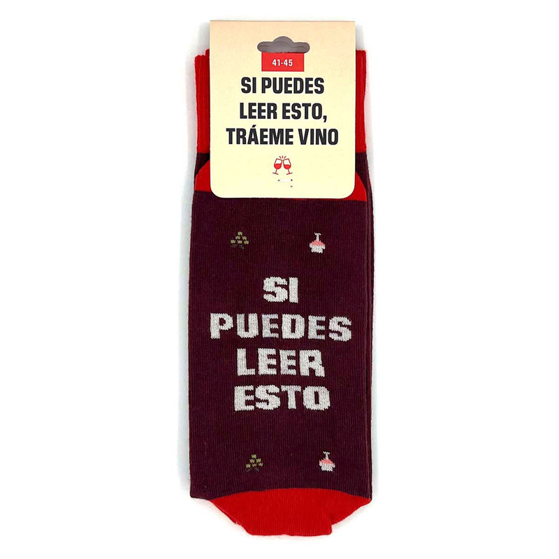 Calcetines Si puedes leer esto tráeme vino