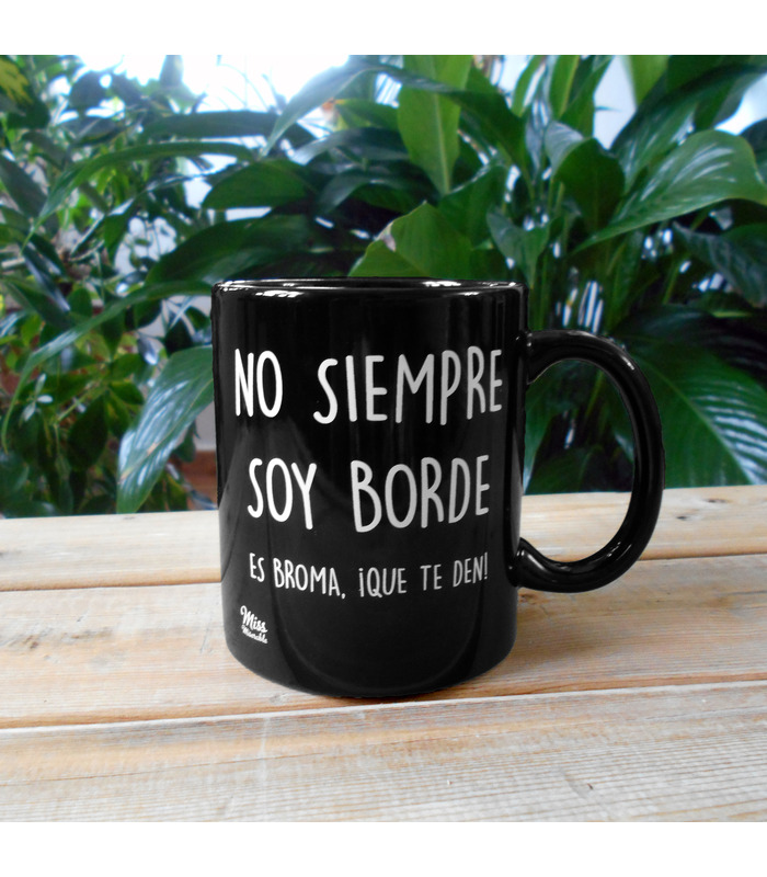 Taza con mensaje para bordes