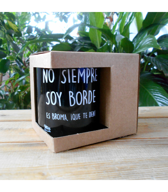 Taza con mensaje para bordes